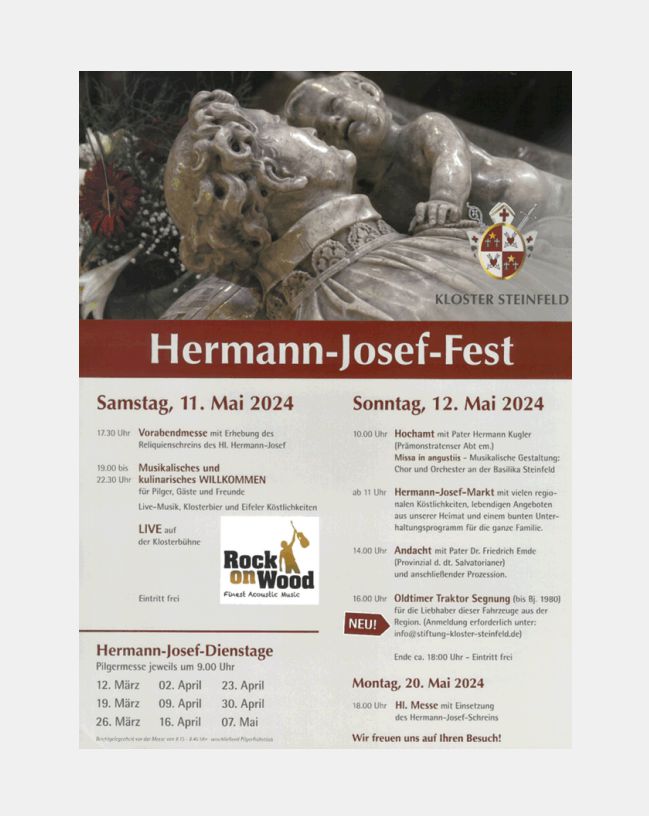 Plakat Hermann Josef 2024 (c) Pfarrei Steinfeld