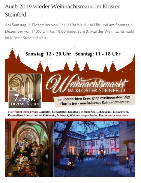 Weihnachtsmarkt Kloster Steinfeld 2019 (c) SdS
